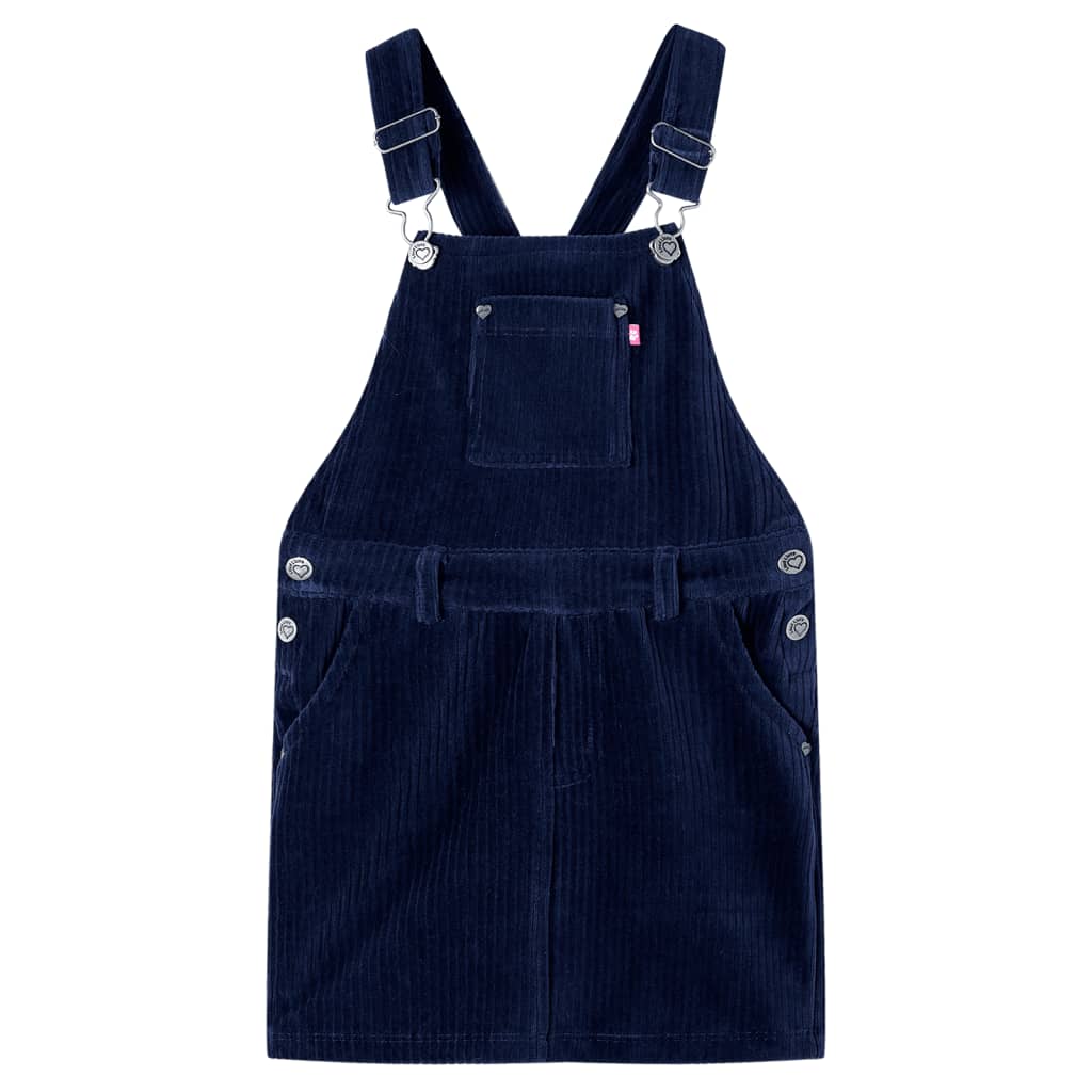 Rochie salopetă pentru copii, velur, bleumarin, 128 Rochie salopetă pentru copii, velur, bleumarin, 128