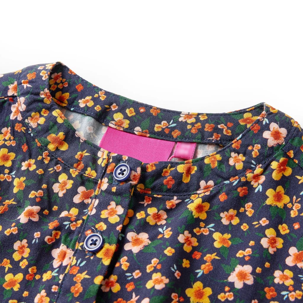 Rochie cu mâneci lungi pentru copii, bleumarin, 92