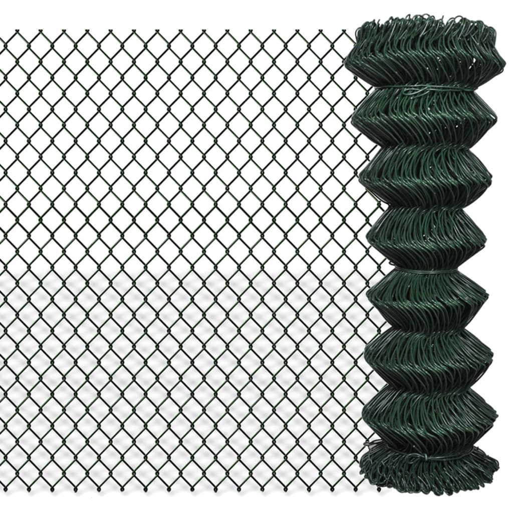 vidaXL Gard de legătură din plasă, verde, 1,25 x 15 m, oțel vidaXL Gard de legătură din plasă, verde, 1,25 x 15 m, oțel