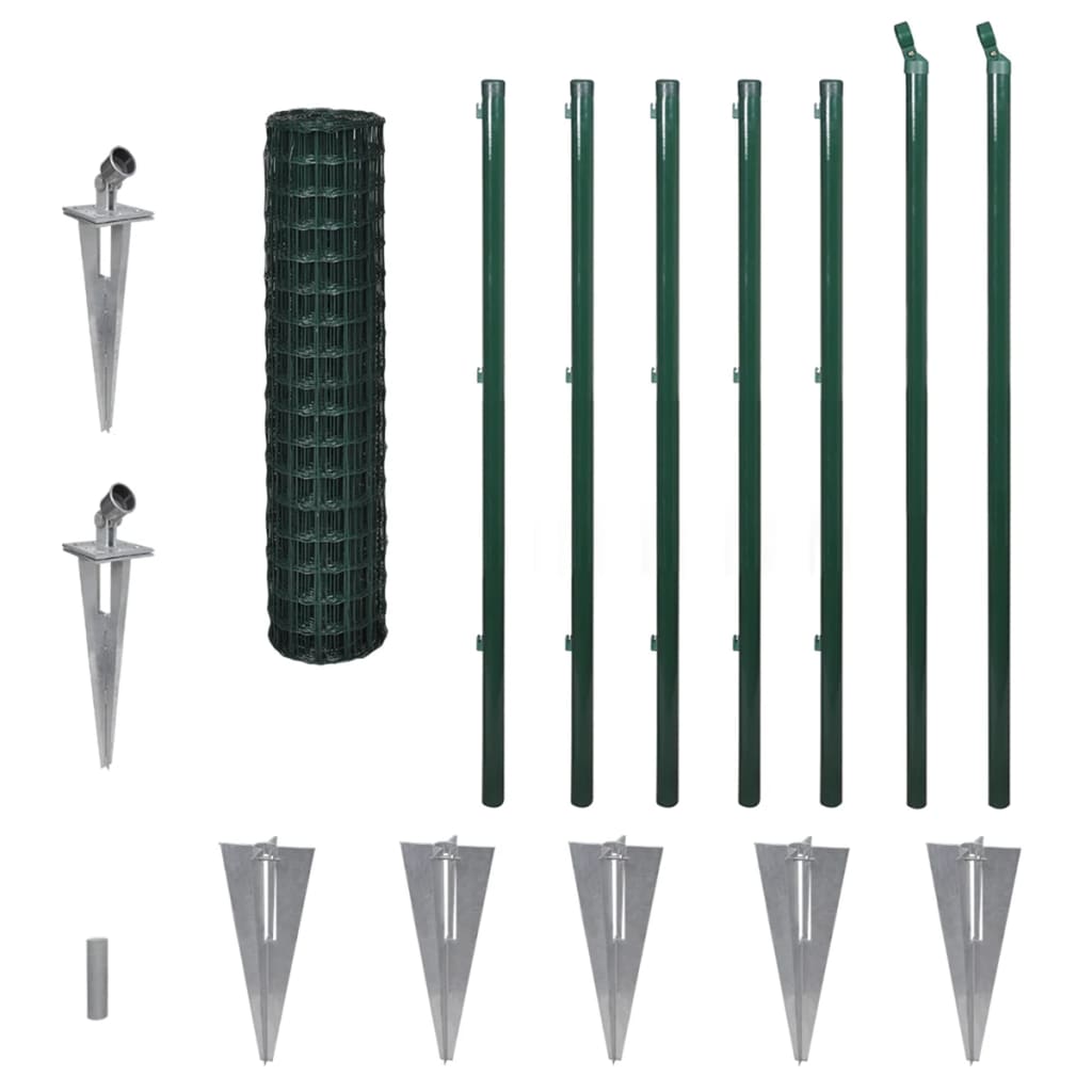 vidaXL Euro gard, verde, 10 x 1,2 m, oțel vidaXL Euro gard, verde, 10 x 1,2 m, oțel