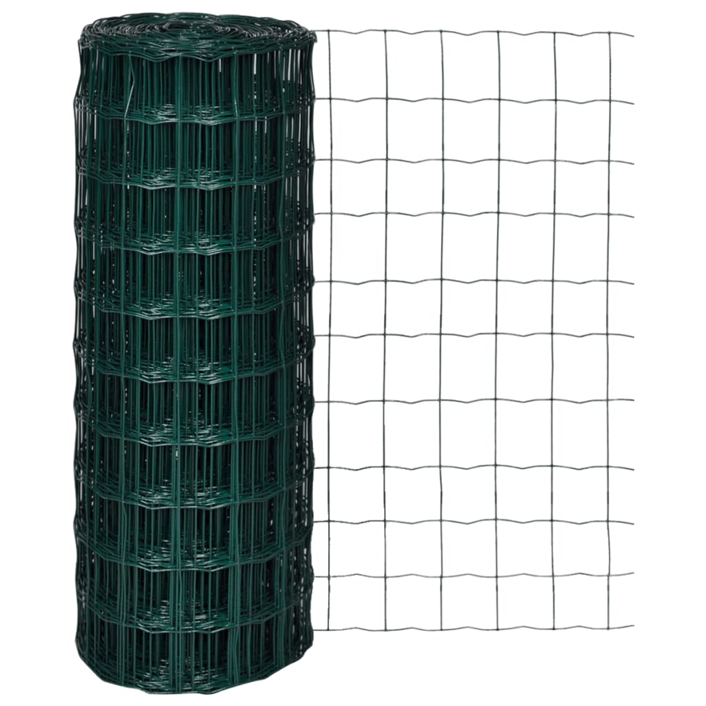 vidaXL Euro gard, verde, 10 x 1,0 m, oțel vidaXL Euro gard, verde, 10 x 1,0 m, oțel