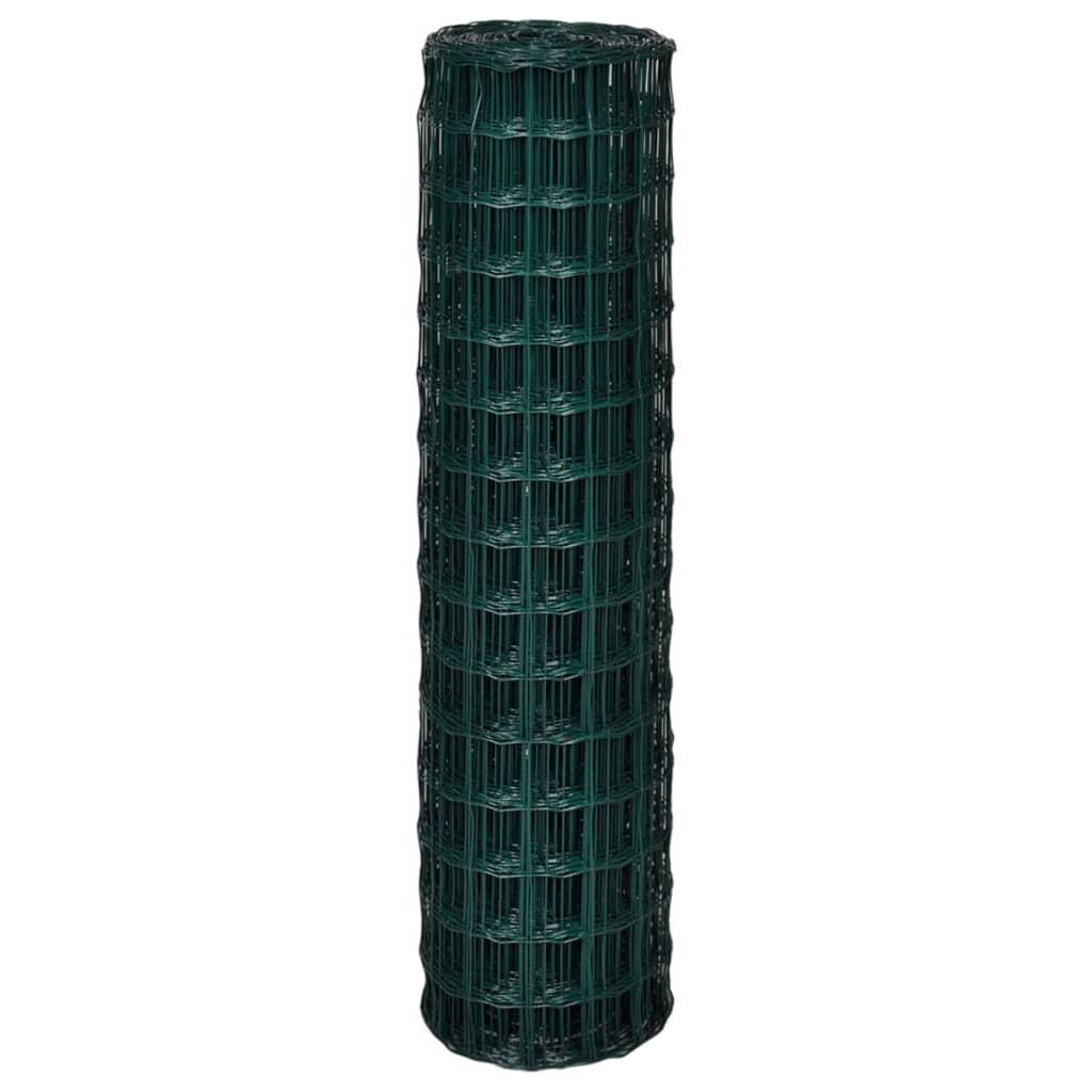 vidaXL Euro gard, verde, 10 x 1,5 m, oțel vidaXL Euro gard, verde, 10 x 1,5 m, oțel