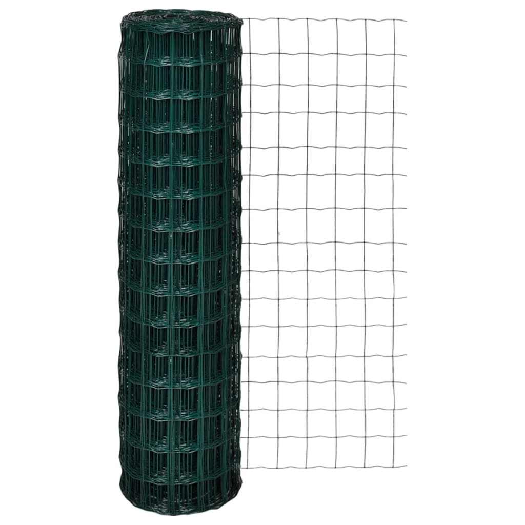 vidaXL Euro gard, verde, 10 x 1,5 m, oțel vidaXL Euro gard, verde, 10 x 1,5 m, oțel