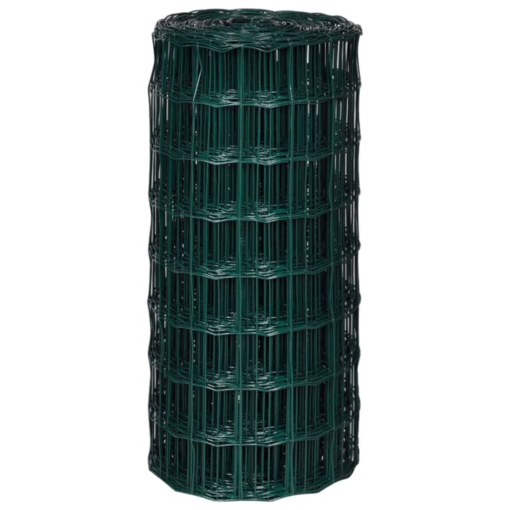 vidaXL Euro gard, verde, 25 x 0,8 m, oțel vidaXL Euro gard, verde, 25 x 0,8 m, oțel