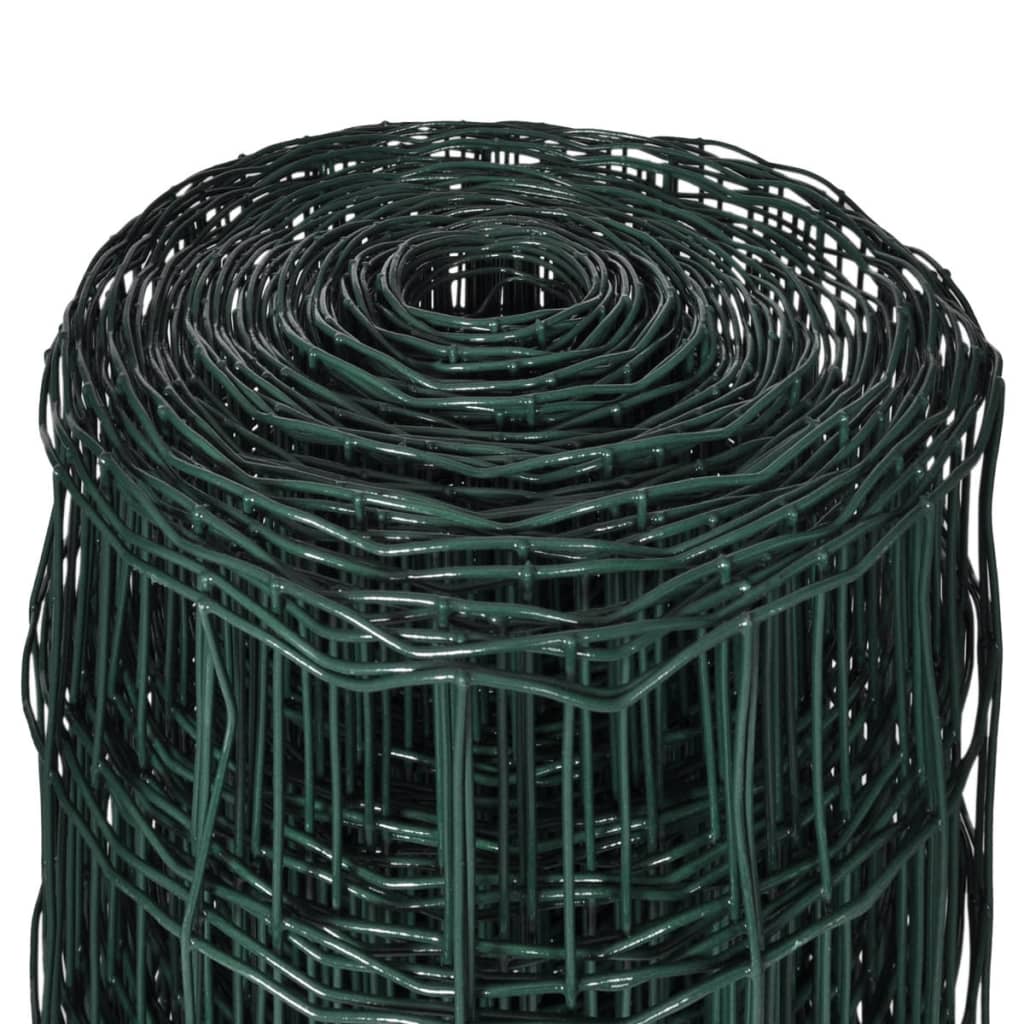 vidaXL Euro gard, verde, 25 x 0,8 m, oțel vidaXL Euro gard, verde, 25 x 0,8 m, oțel