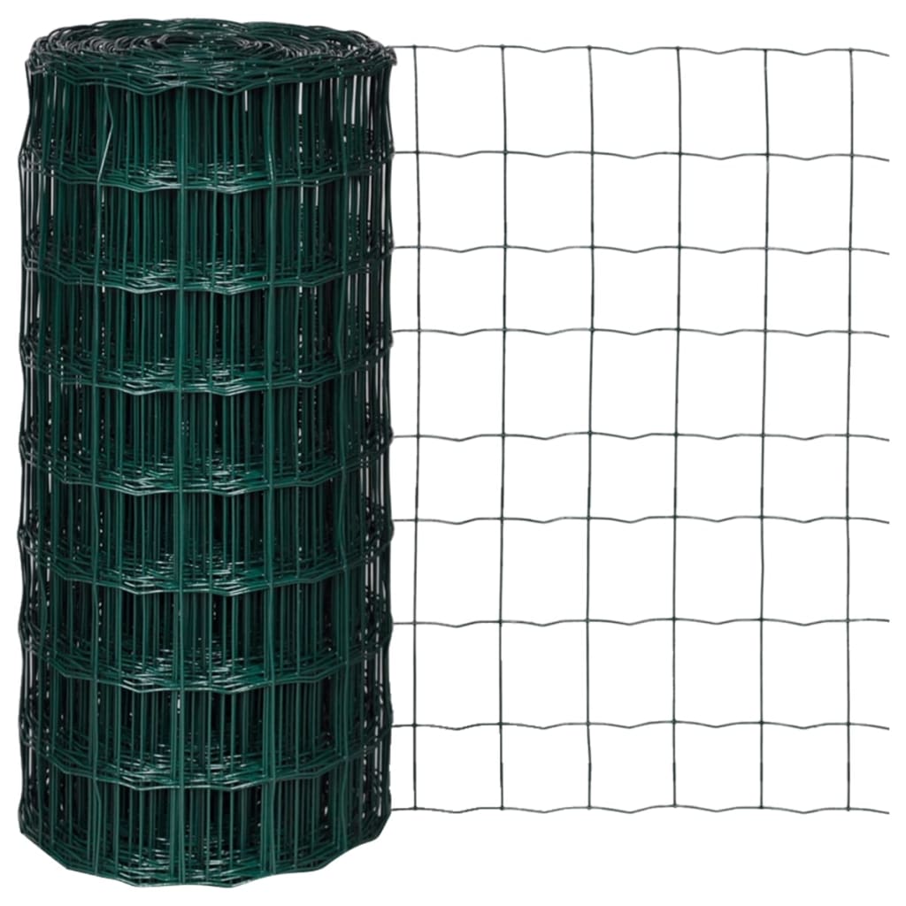 vidaXL Euro gard, verde, 25 x 0,8 m, oțel vidaXL Euro gard, verde, 25 x 0,8 m, oțel