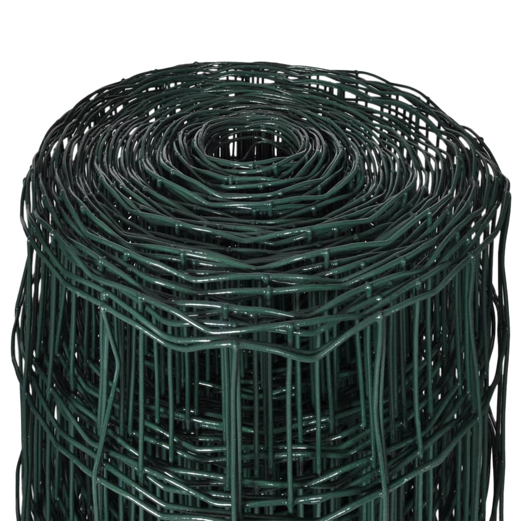vidaXL Euro gard, verde, 10 x 1,0 m, oțel vidaXL Euro gard, verde, 10 x 1,0 m, oțel