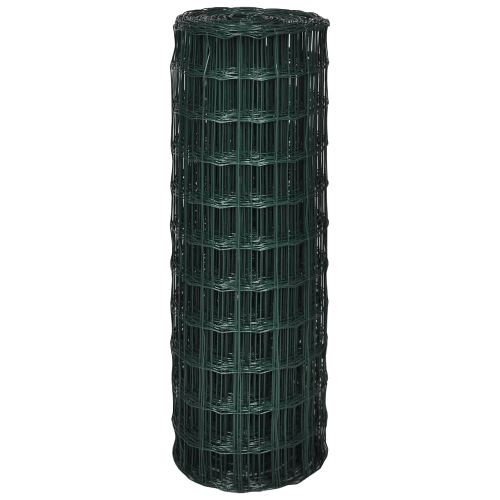 vidaXL Euro gard, verde, 25 x 0,8 m, oțel vidaXL Euro gard, verde, 25 x 0,8 m, oțel