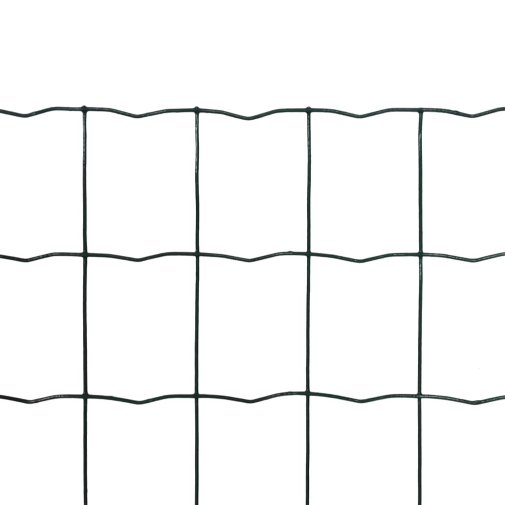 vidaXL Euro gard, verde, 25 x 1,0 m, oțel vidaXL Euro gard, verde, 25 x 1,0 m, oțel