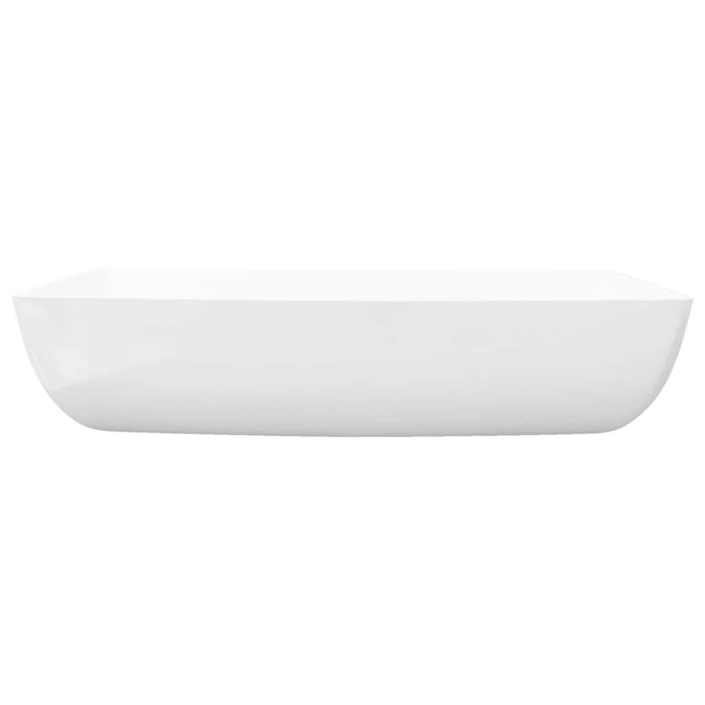 Chiuvetă dreptunghiulară, alb, 71 x 39 cm, ceramică de lux Chiuvetă dreptunghiulară, alb, 71 x 39 cm, ceramică de lux