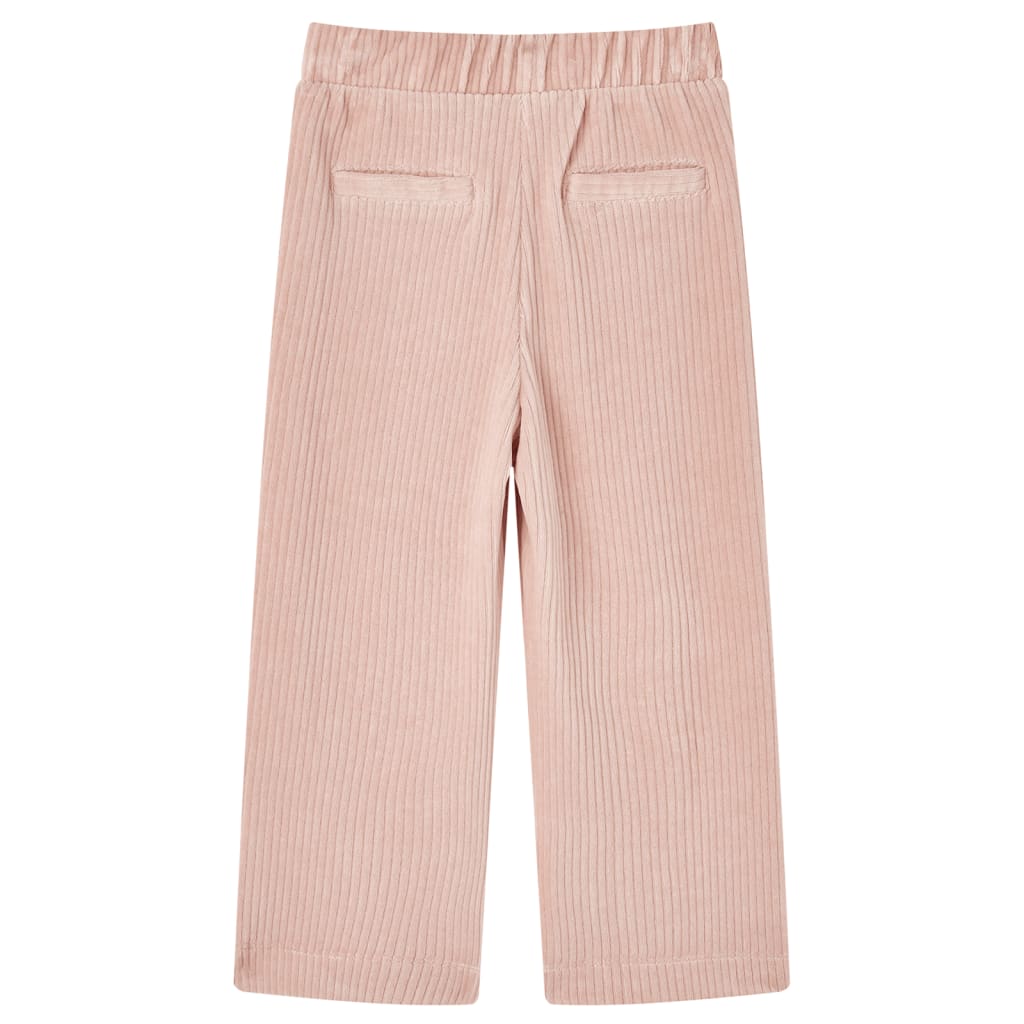 Pantaloni de copii din velur, roz, 104