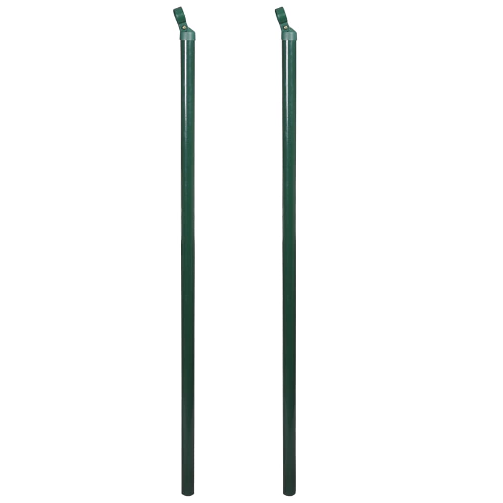 vidaXL Gard de legătură din plasă cu stâlpi și țăruși, 1,0x15 m, oțel vidaXL Gard de legătură din plasă cu stâlpi și țăruși, 1,0x15 m, oțel