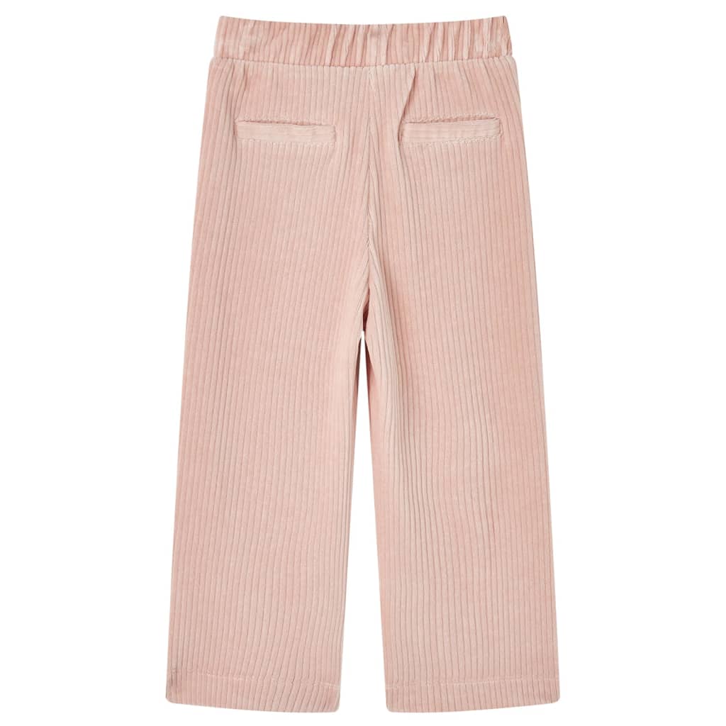 Pantaloni de copii din velur, roz, 140