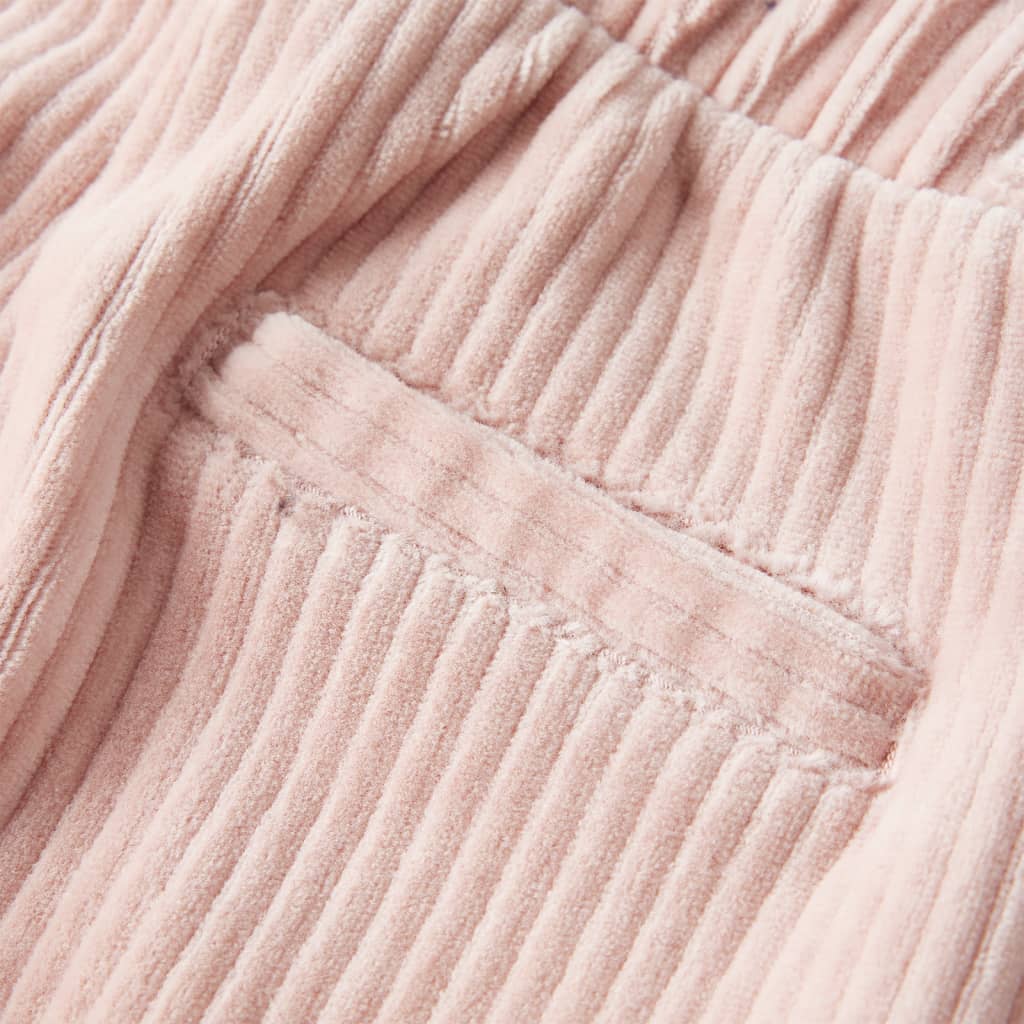 Pantaloni de copii din velur, roz, 140