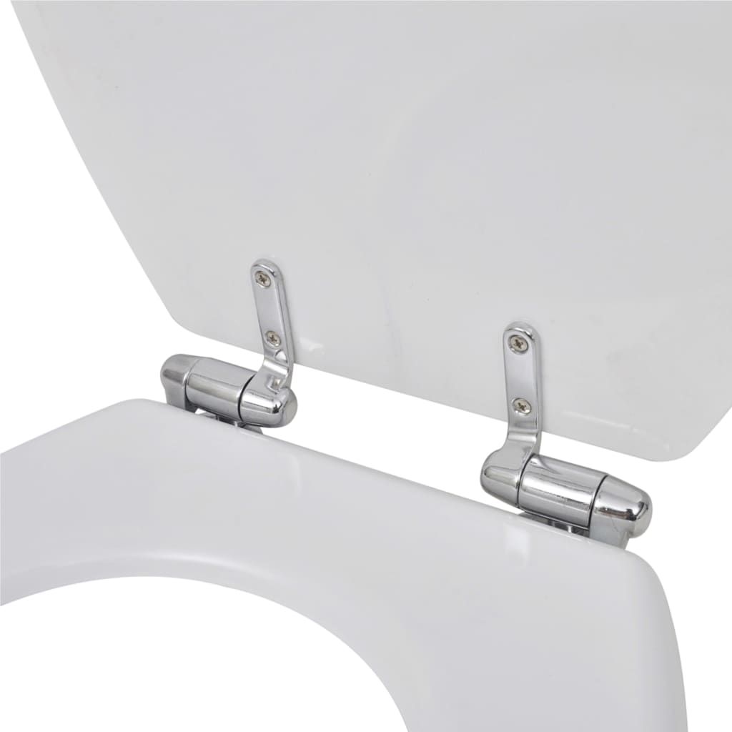 vidaXL Capac WC cu închidere silențioasă alb MDF design simplu vidaXL Capac WC cu închidere silențioasă alb MDF design simplu