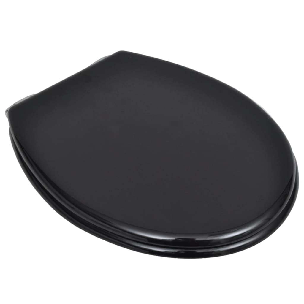 vidaXL Capac WC cu închidere silențioasă negru MDF design simplu vidaXL Capac WC cu închidere silențioasă negru MDF design simplu
