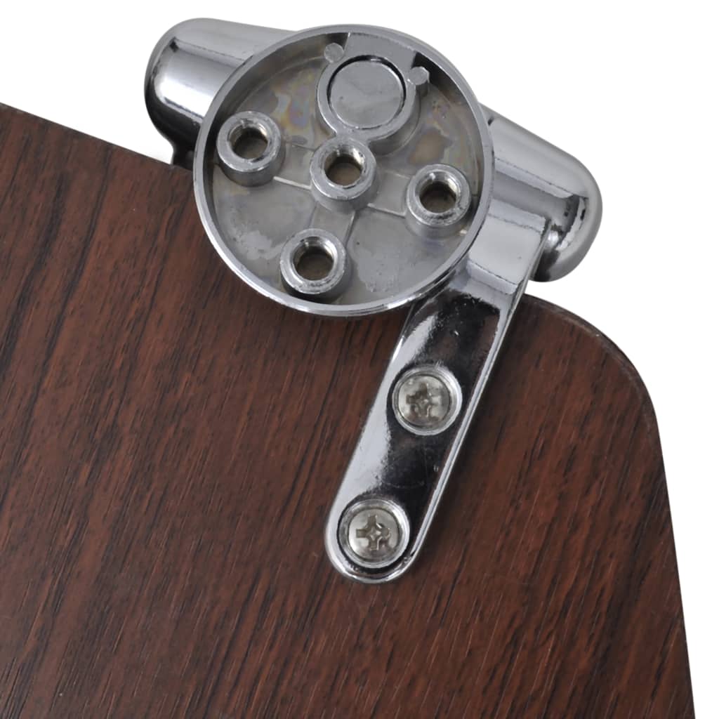 vidaXL Capac WC cu închidere silențioasă maro MDF design simplu vidaXL Capac WC cu închidere silențioasă maro MDF design simplu
