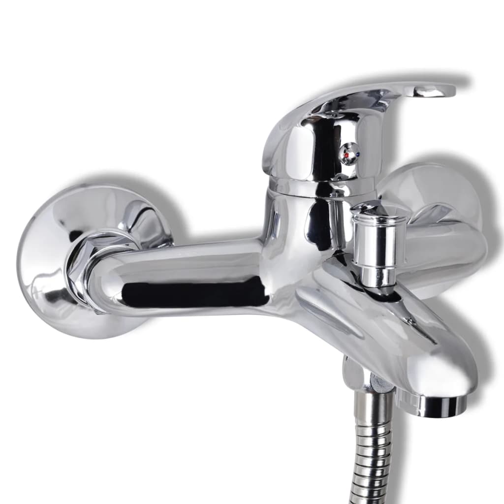 vidaXL Set baterie robinet duș pentru baie, crom vidaXL Set baterie robinet duș pentru baie, crom