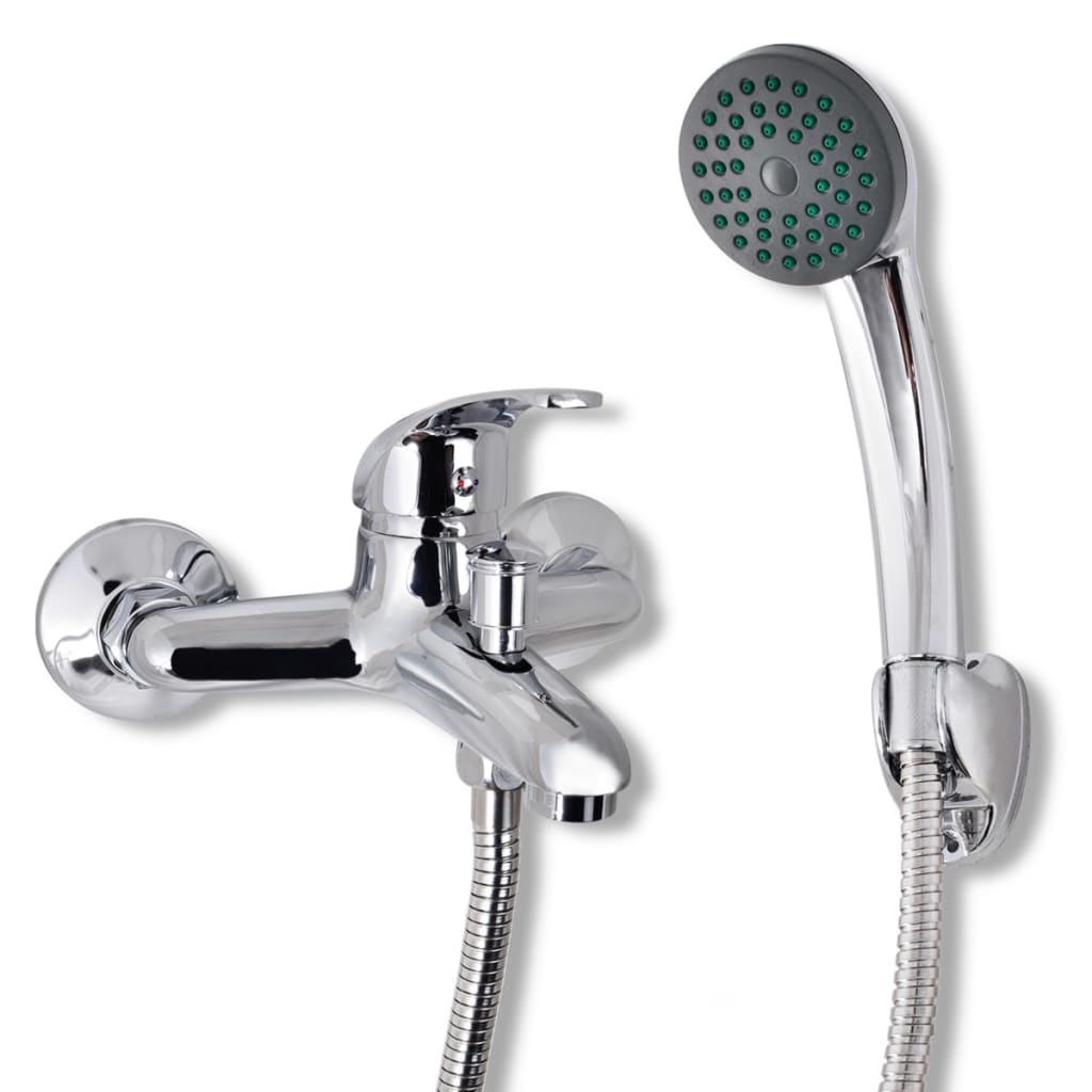 vidaXL Set baterie robinet duș pentru baie, crom vidaXL Set baterie robinet duș pentru baie, crom
