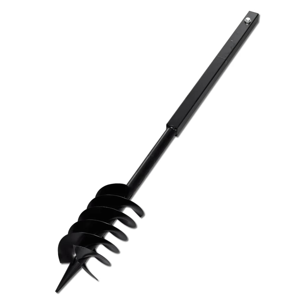 Burghiu de sol cu mâner, 120 mm, duble spirale, negru, oțel Burghiu de sol cu mâner, 120 mm, duble spirale, negru, oțel