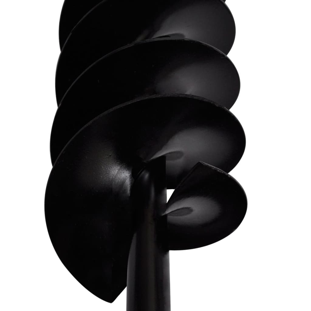 Burghiu de sol cu mâner, 120 mm, duble spirale, negru, oțel Burghiu de sol cu mâner, 120 mm, duble spirale, negru, oțel