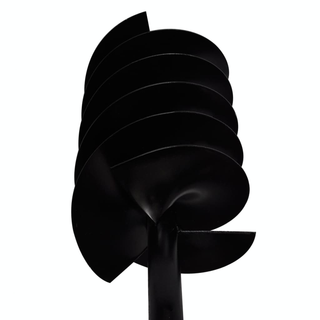 Burghiu de sol cu mâner, 150 mm, trei spirale, negru, oțel Burghiu de sol cu mâner, 150 mm, trei spirale, negru, oțel