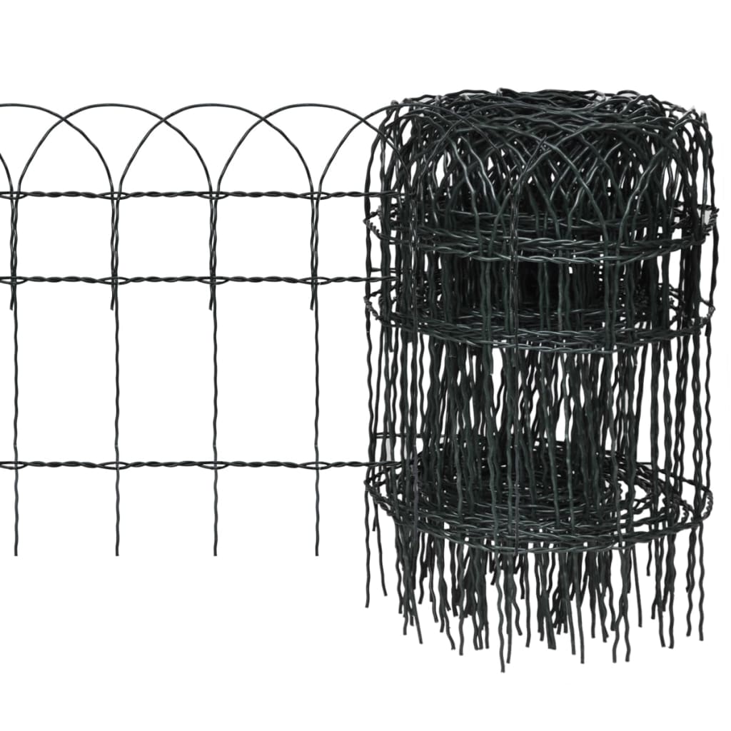 vidaXL Gard delimitare grădină fier vopsit electrostatic 10 x 0,4 m vidaXL Gard delimitare grădină fier vopsit electrostatic 10 x 0,4 m