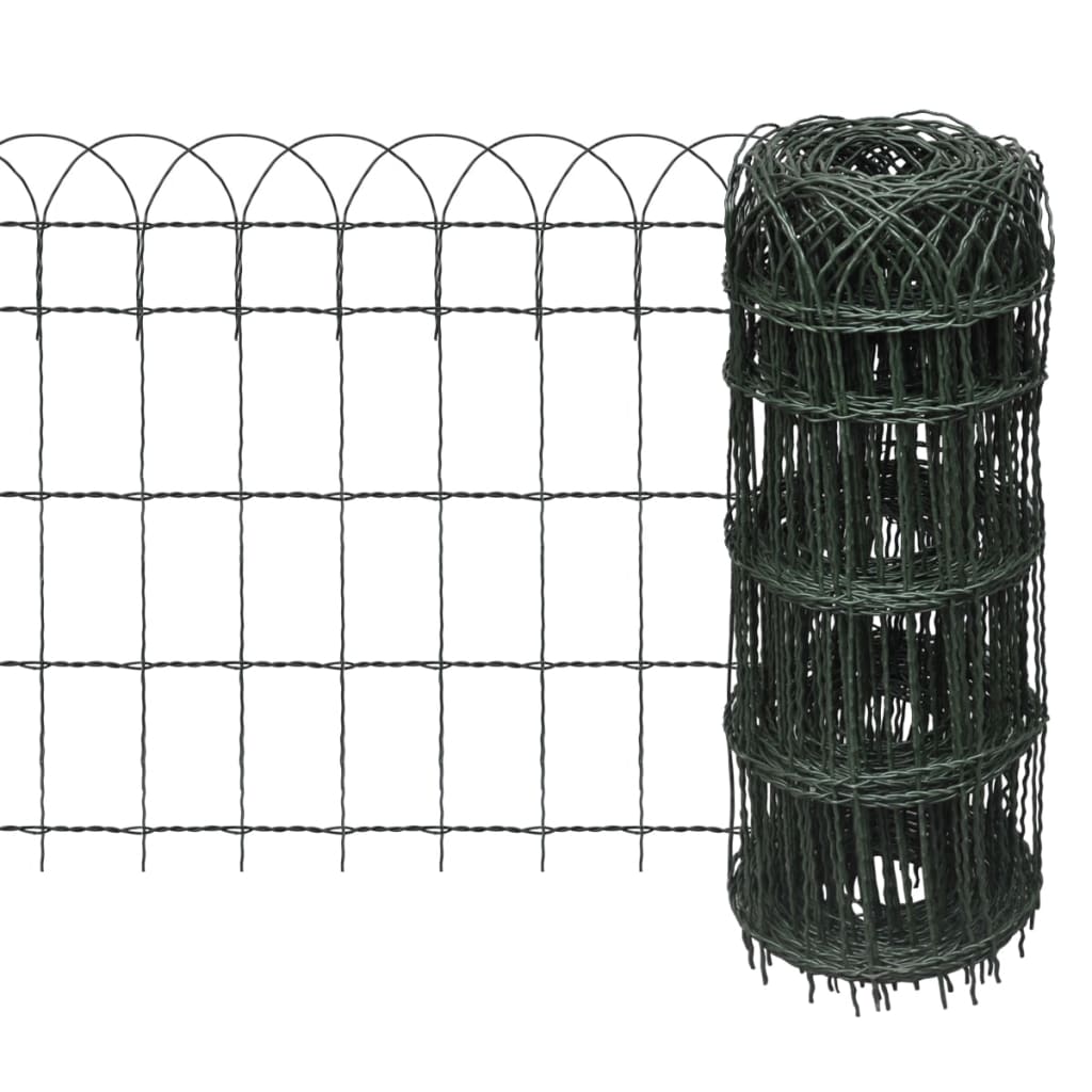 vidaXL Gard delimitare grădină fier vopsit electrostatic 25 x 0,65 m vidaXL Gard delimitare grădină fier vopsit electrostatic 25 x 0,65 m