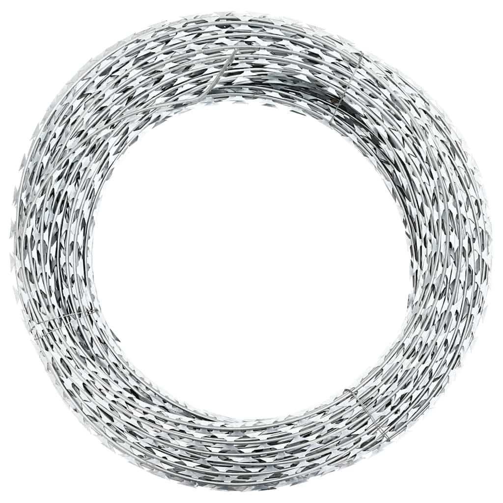 vidaXL Sârmă cu lame, rolă sârmă elicoidală, 100 m, oțel galvanizat vidaXL Sârmă cu lame, rolă sârmă elicoidală, 100 m, oțel galvanizat