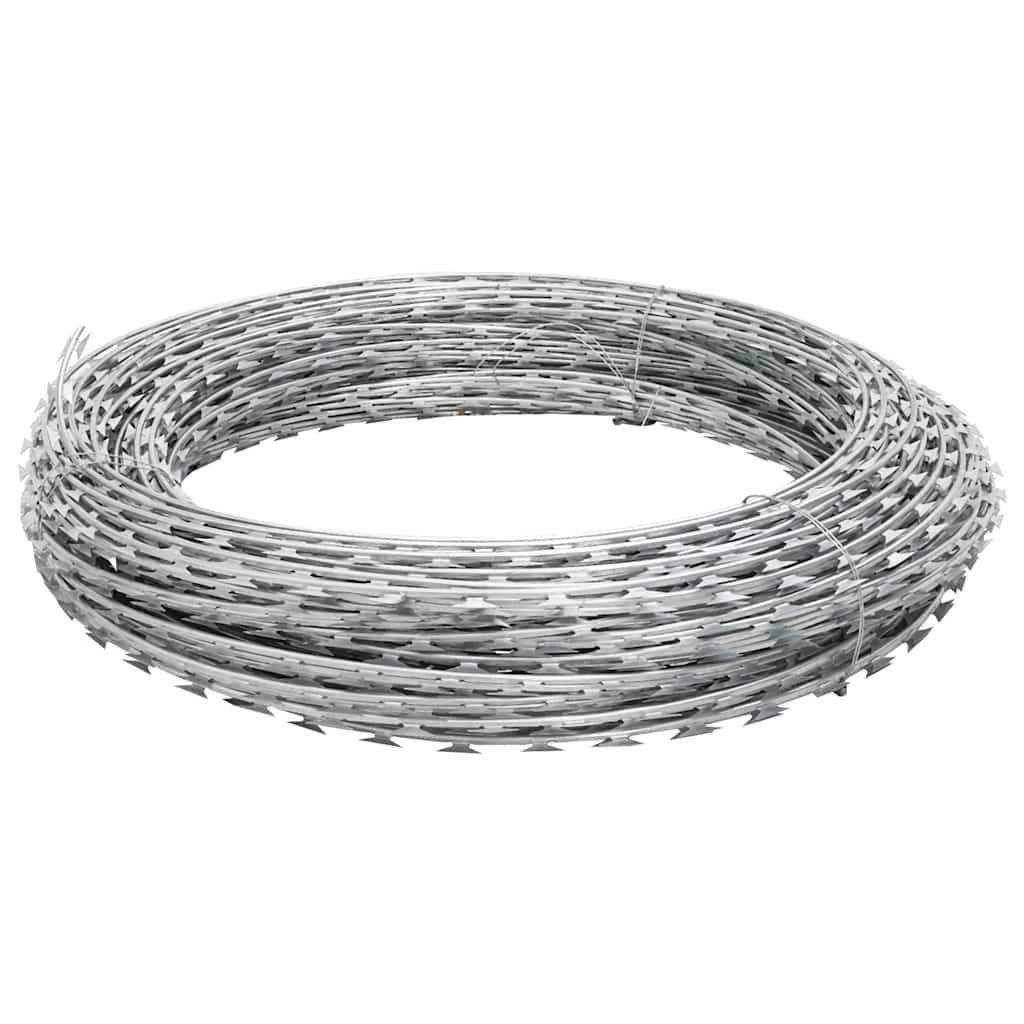vidaXL Sârmă cu lame, rolă sârmă elicoidală, 60 m, oțel galvanizat vidaXL Sârmă cu lame, rolă sârmă elicoidală, 60 m, oțel galvanizat