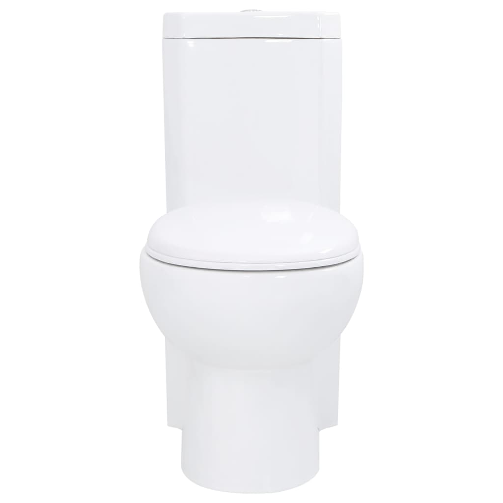 Vas toaletă din ceramică, WC baie de colț, alb Vas toaletă din ceramică, WC baie de colț, alb