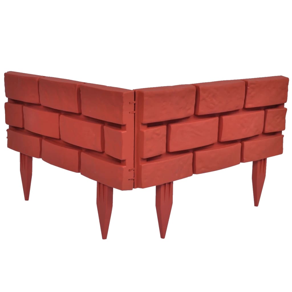Separator de gazon cu design cărămidă, 11 buc. Separator de gazon cu design cărămidă, 11 buc.