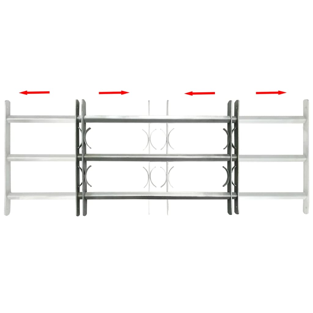 Grilaj de siguranță pentru ferestre cu 3 bare transversale 500-650 mm Grilaj de siguranță pentru ferestre cu 3 bare transversale 500-650 mm