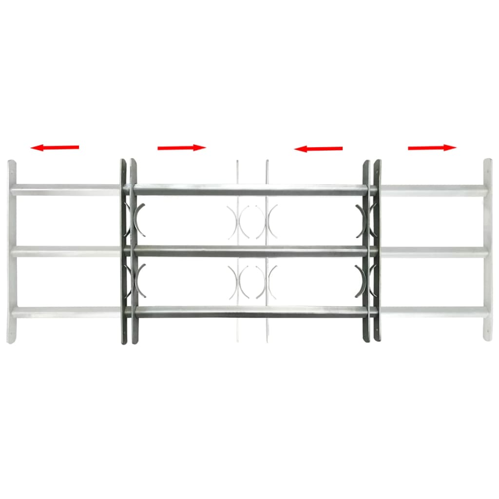 Grilaj de siguranță pentru ferestre cu 3 bare transversale 1000-1500mm Grilaj de siguranță pentru ferestre cu 3 bare transversale 1000-1500mm