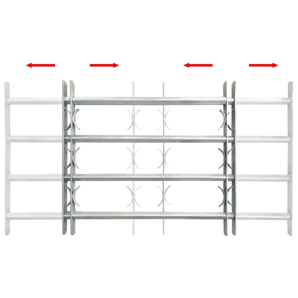 Grilaj de siguranță pentru ferestre cu 4 bare transversale 700-1050 mm Grilaj de siguranță pentru ferestre cu 4 bare transversale 700-1050 mm