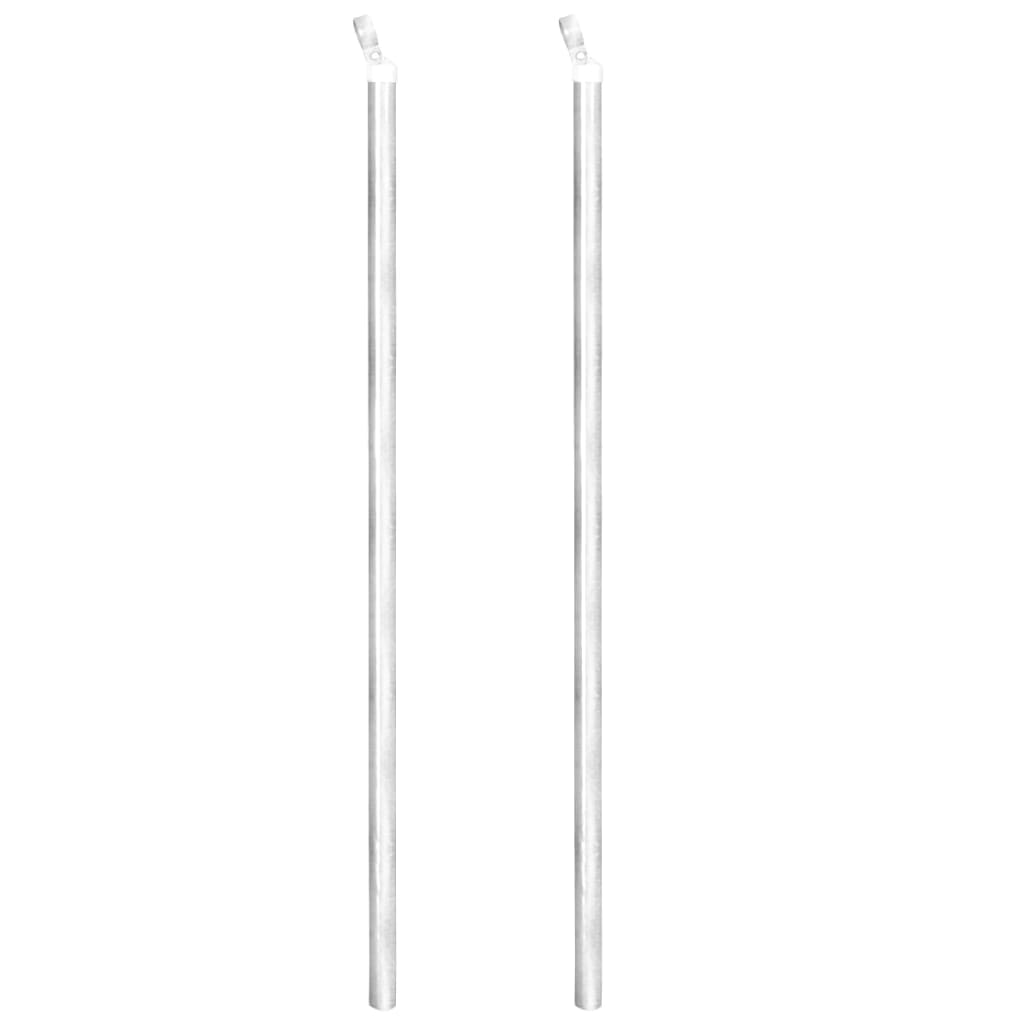 vidaXL Gard din plasă cu stâlpi, argintiu, 15x1,25 m, oțel galvanizat vidaXL Gard din plasă cu stâlpi, argintiu, 15x1,25 m, oțel galvanizat