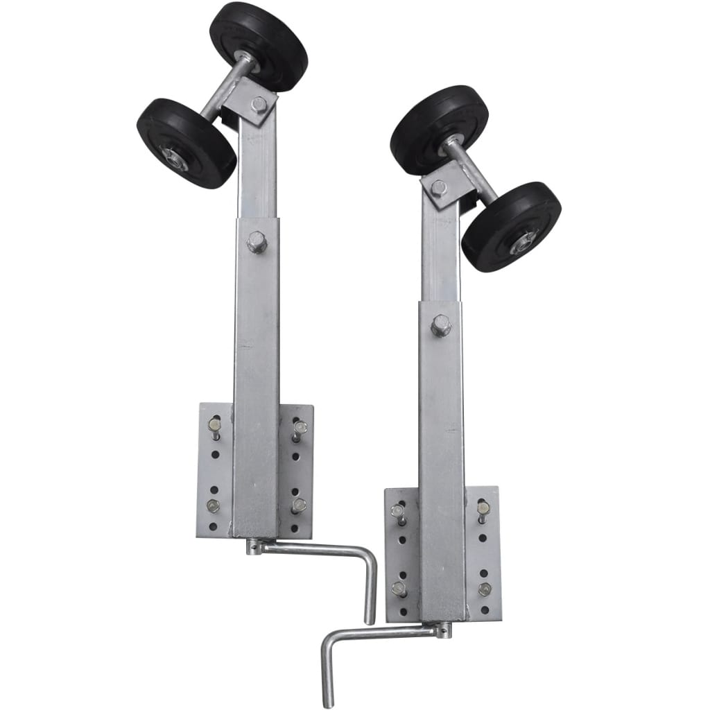 vidaXL Set suport remorcă pentru barcă cu roți duble 2 buc. 59 - 84 cm vidaXL Set suport remorcă pentru barcă cu roți duble 2 buc. 59 - 84 cm