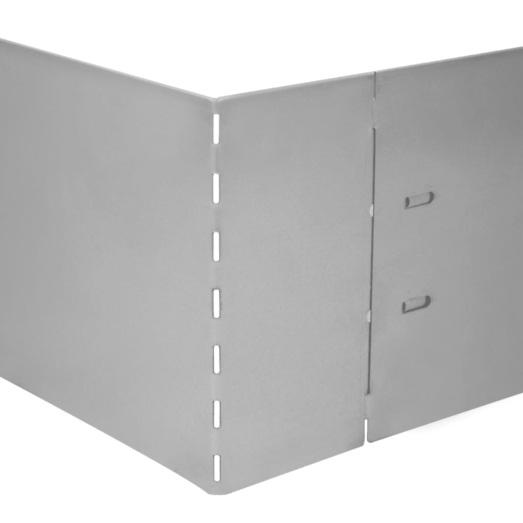 vidaXL Set gard gazon plăci flexibile 5 buc. 100x14 cm oțel zincat vidaXL Set gard gazon plăci flexibile 5 buc. 100x14 cm oțel zincat