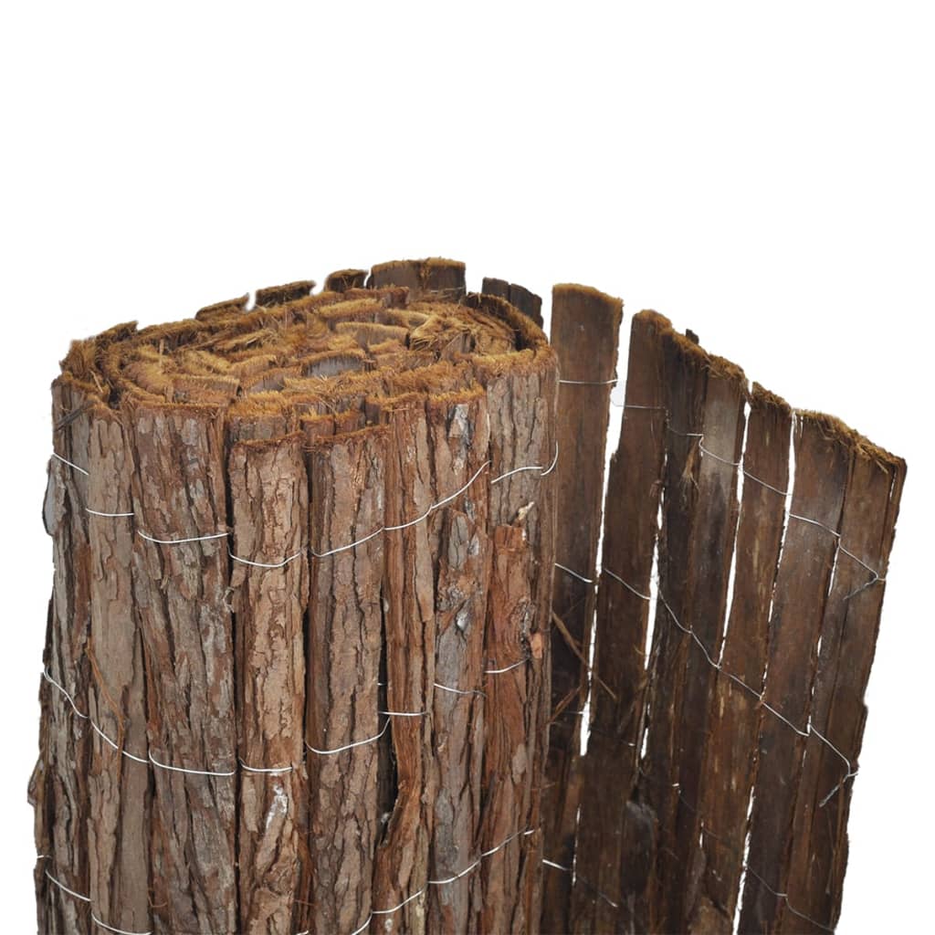 vidaXL Gard din scoarță de copac, 400 x 100 cm vidaXL Gard din scoarță de copac, 400 x 100 cm
