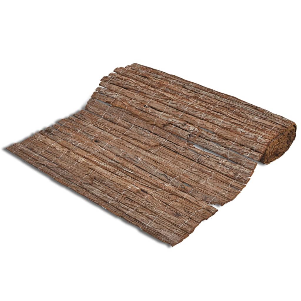 vidaXL Gard din scoarță de copac, 400 x 100 cm vidaXL Gard din scoarță de copac, 400 x 100 cm