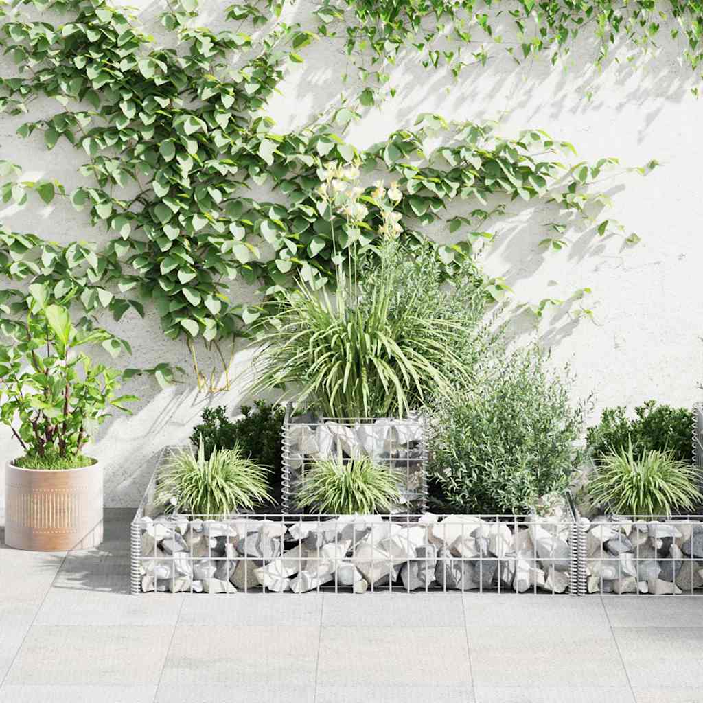 vidaXL Jardinieră gabion, 120 x 120 x 20 cm, oțel galvanizat vidaXL Jardinieră gabion, 120 x 120 x 20 cm, oțel galvanizat