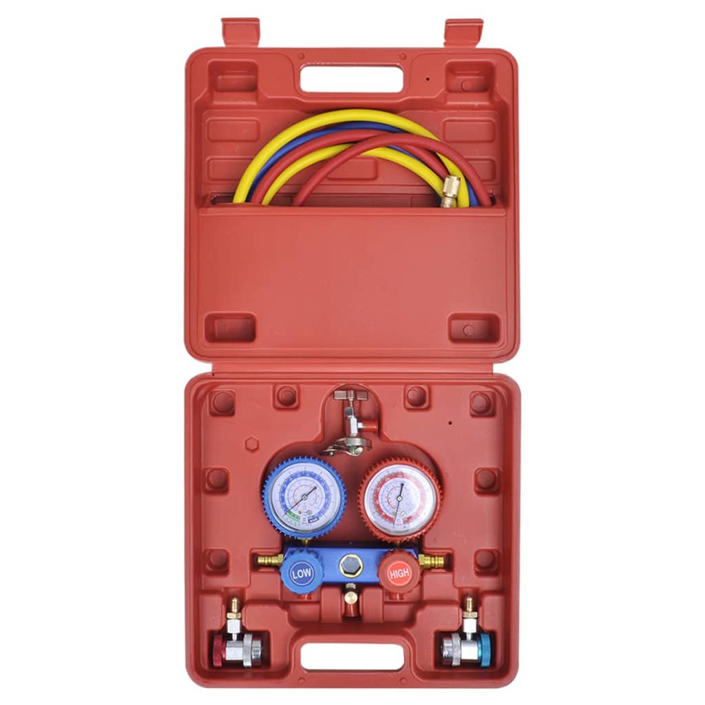141656 Set manometru cu 2 căi în trusă de scule 141656 Set manometru cu 2 căi în trusă de scule