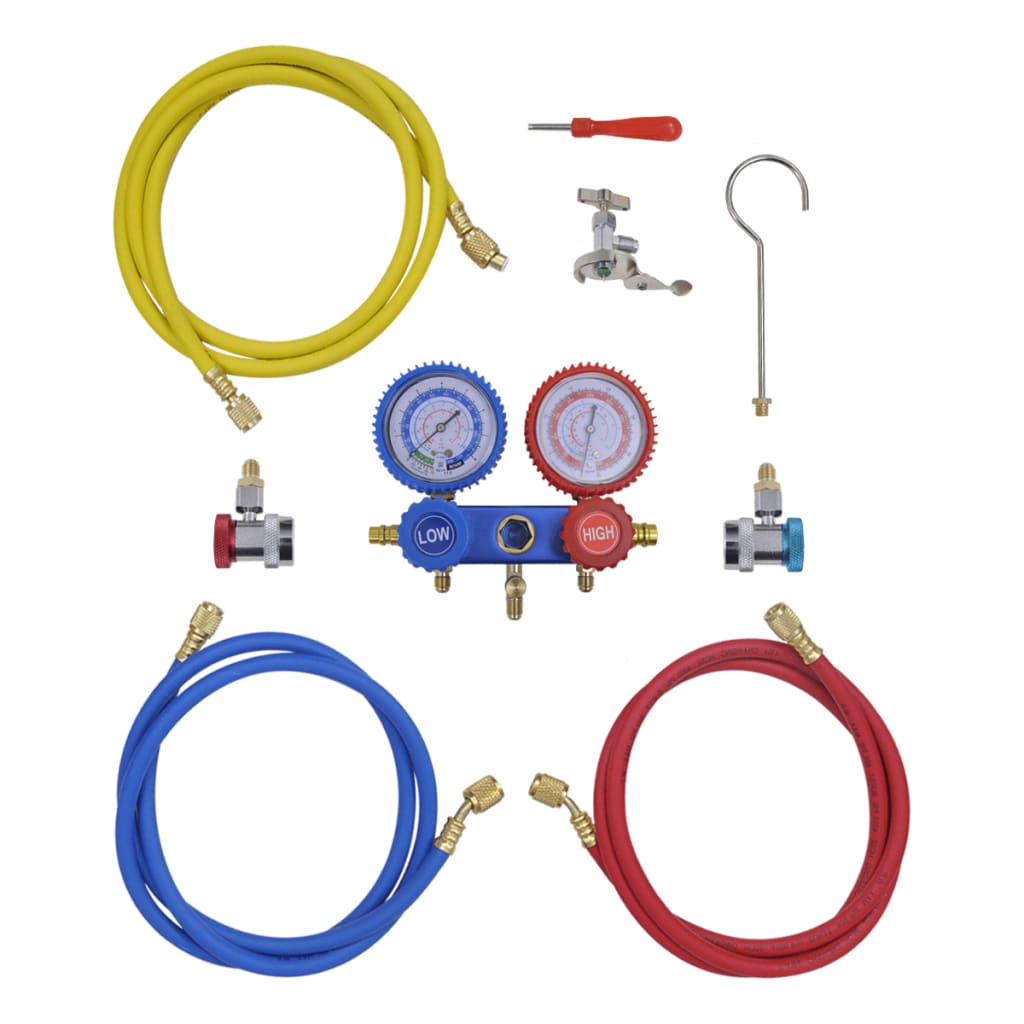 141656 Set manometru cu 2 căi în trusă de scule 141656 Set manometru cu 2 căi în trusă de scule