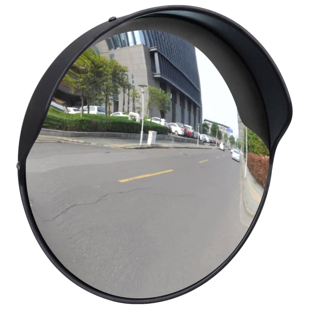 vidaXL Oglindă de trafic convexă, negru, 30 cm, plastic PC de exterior vidaXL Oglindă de trafic convexă, negru, 30 cm, plastic PC de exterior