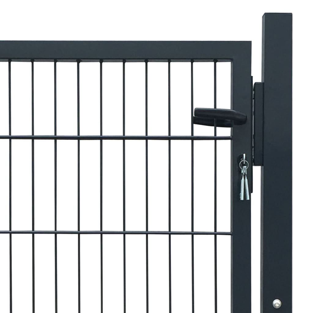vidaXL Poartă pentru gard 2D (simplă), gri antracit, 106x130 cm vidaXL Poartă pentru gard 2D (simplă), gri antracit, 106x130 cm