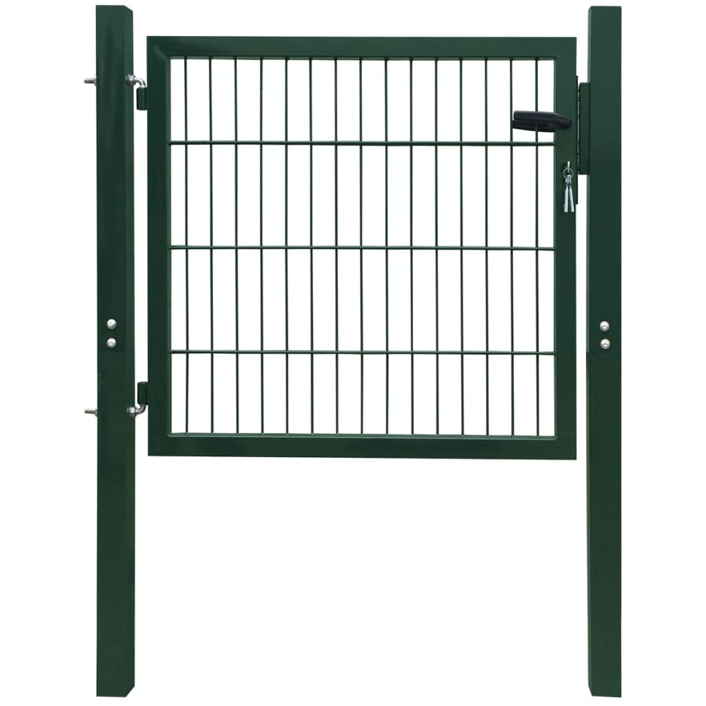 vidaXL Poartă pentru gard 2D (simplă), verde, 106x130 cm vidaXL Poartă pentru gard 2D (simplă), verde, 106x130 cm