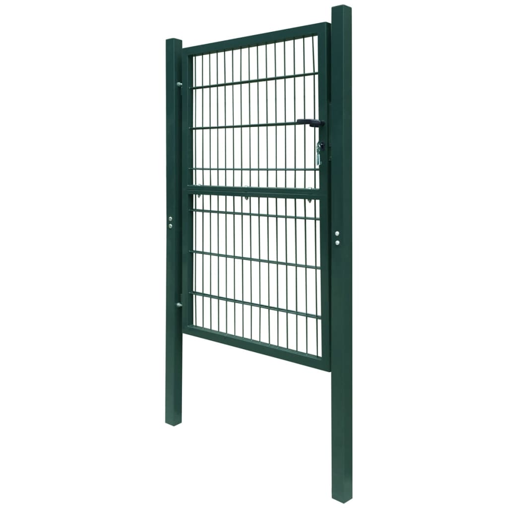 vidaXL Poartă pentru gard 2D (simplă), verde, 106x170 cm