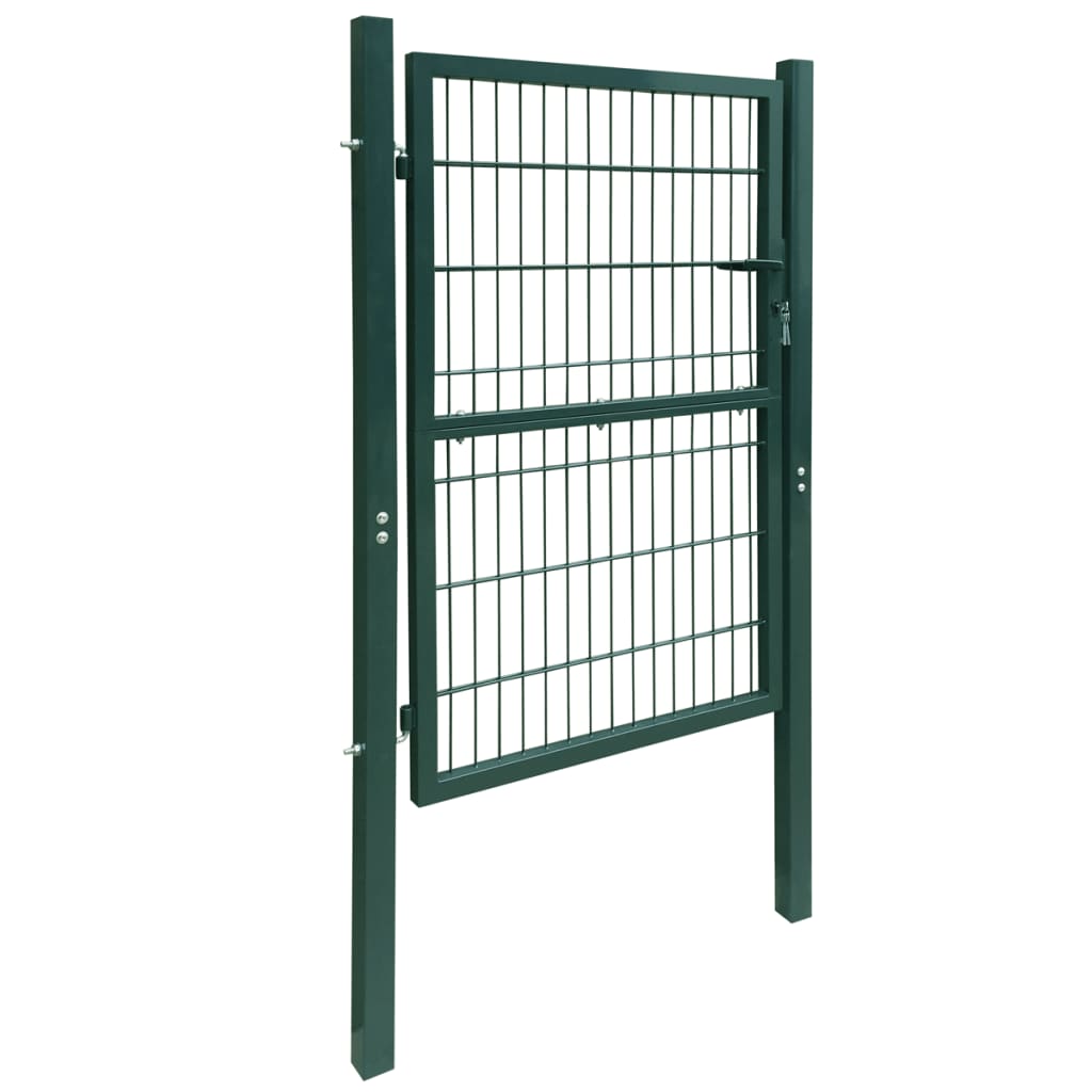vidaXL Poartă pentru gard 2D (simplă), verde, 106x230 cm