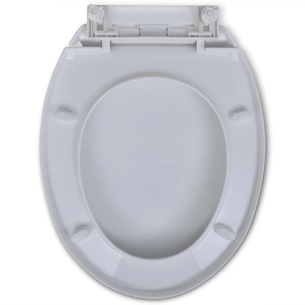 vidaXL Capac WC cu închidere silențioasă, alb, oval
