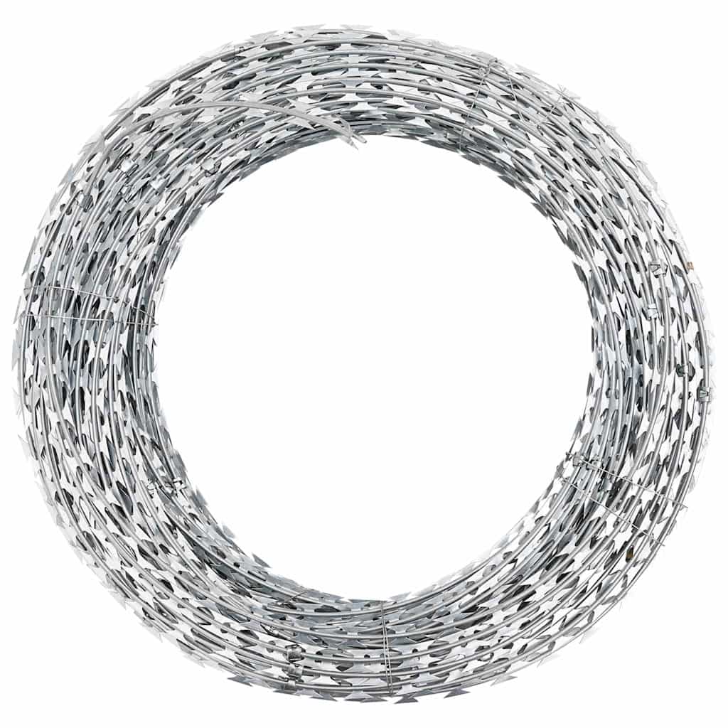vidaXL Sârmă ghimpată BTO-22 Concertina cu lame, 60 m, oțel galvanizat vidaXL Sârmă ghimpată BTO-22 Concertina cu lame, 60 m, oțel galvanizat